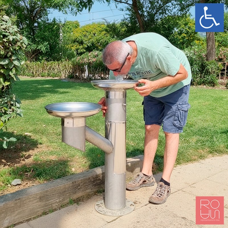 Font urbana INCLUSIVA per beure FX-02 inox